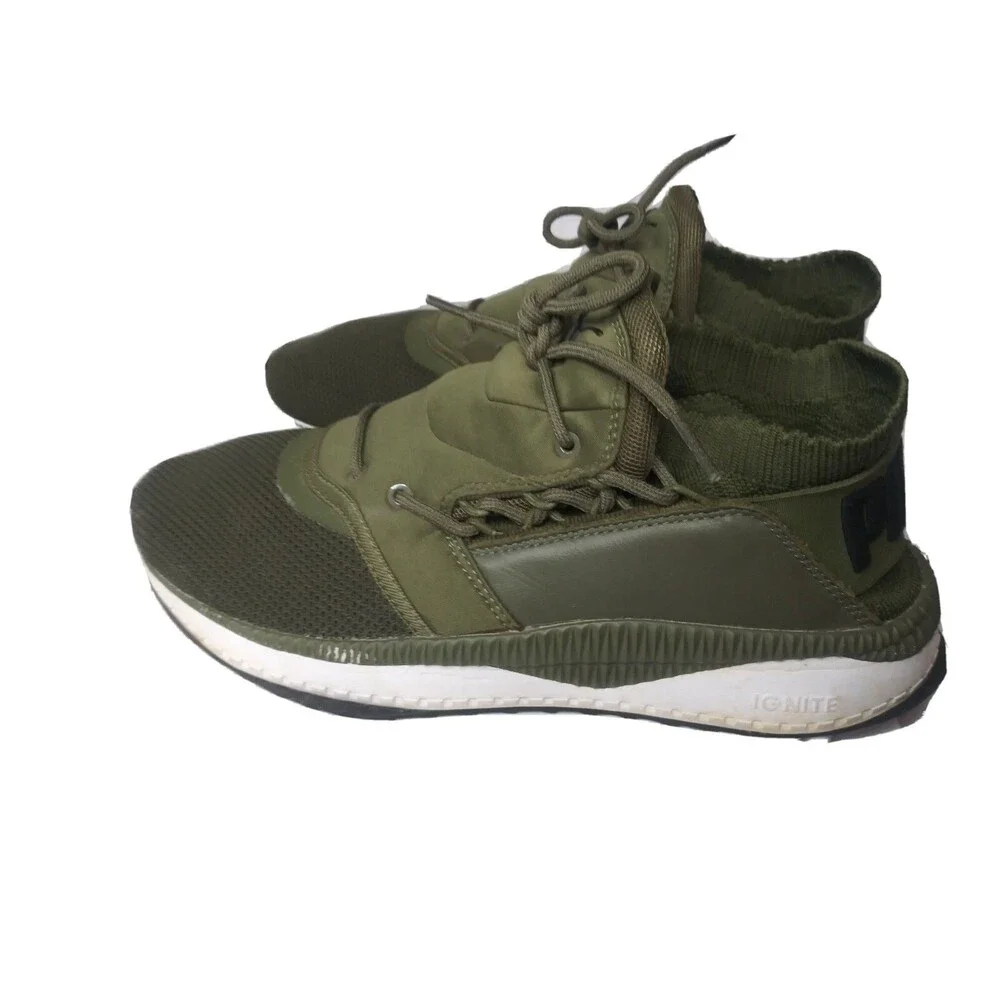 Puma Tsugi Shinsei Shoes Men's Size 9.5 Sneakers Olive Night~Puma White